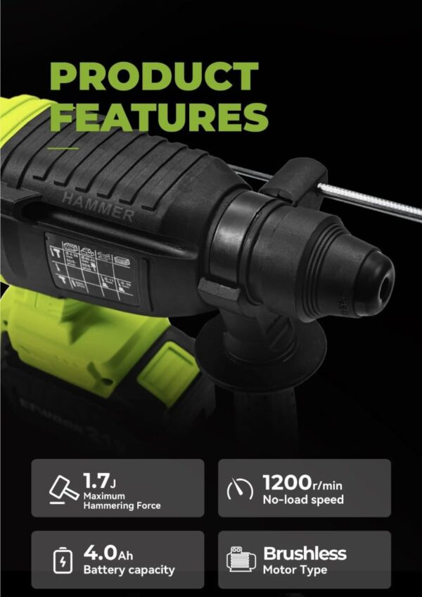 03 Funshion Cordless Rotary Hammer - Image 2